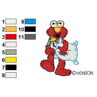 Sesame Street Elmo 12 Embroidery Design